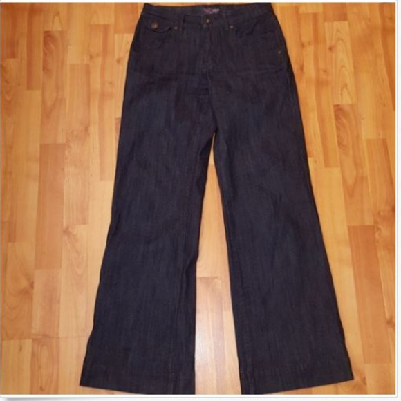 Worn Denim - Worn Brand Blue Dark Wash Wide Leg Jeans